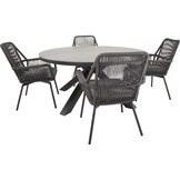 Lesli Living - Tuintafel Davos - Grijs - Ø158cm