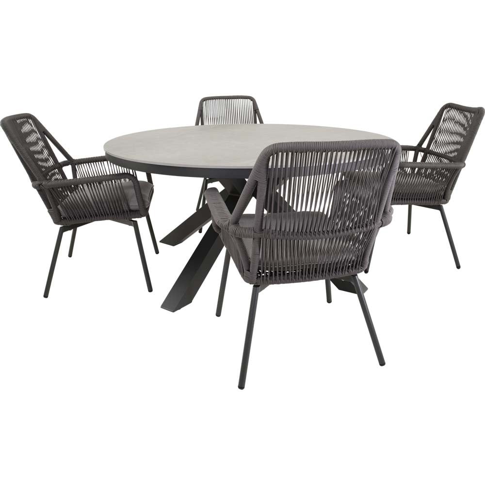 Lesli Living - Tuintafel Davos - Grijs - Ø158cm