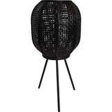 Lesli Living - Lantaarn Macy - Zwart - Ø32x66cm