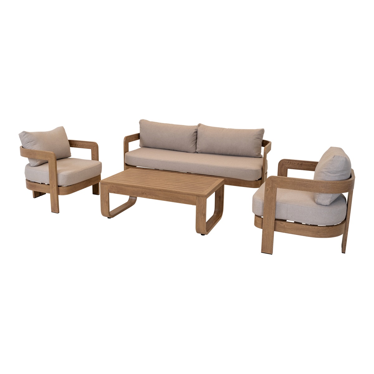 Lesli Living - Loungebank Mylo - Beige - 185x72,5x66cm