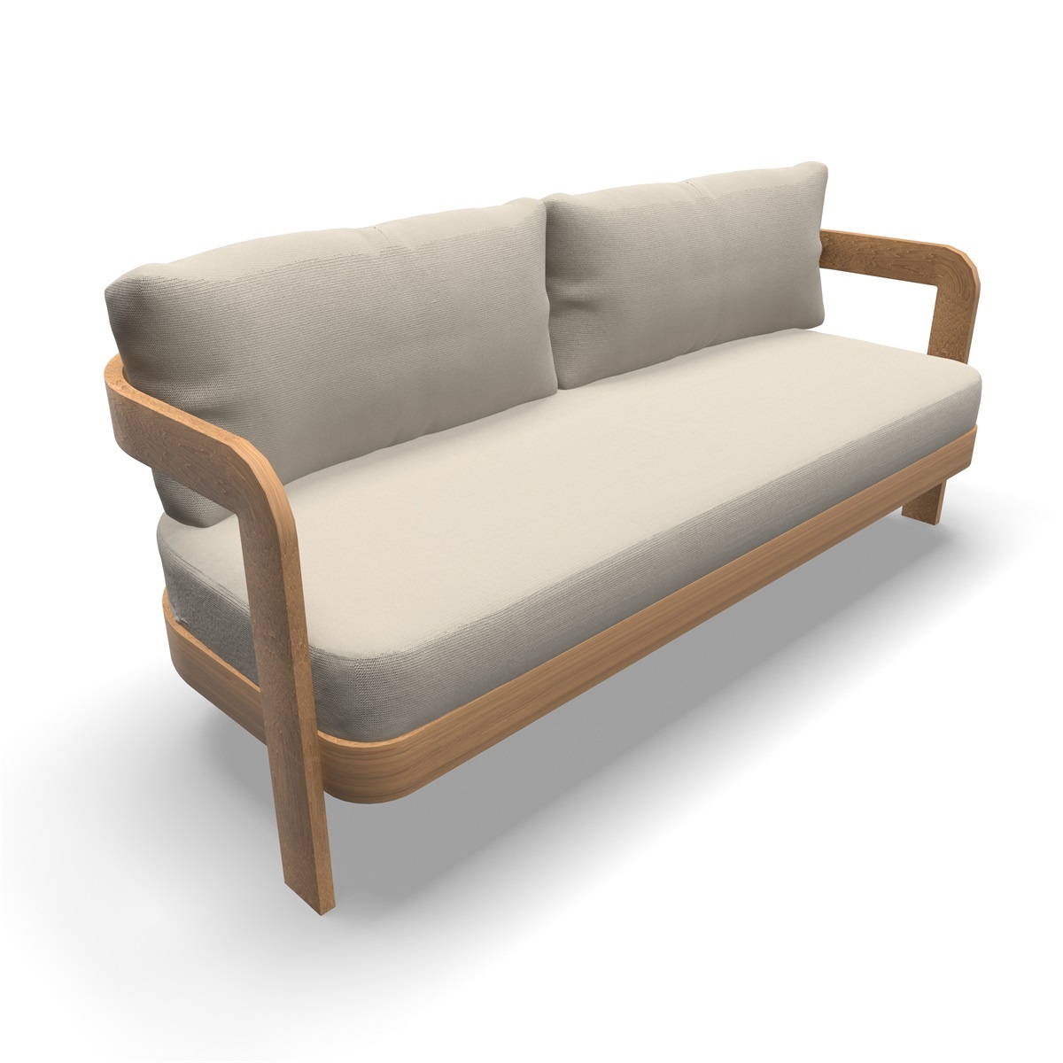 Lesli Living - Loungebank Mylo - Beige - 185x72,5x66cm