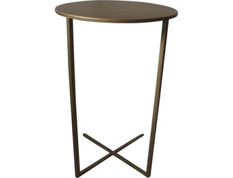Lesli Living - Tuintafel Xavi - Goud - Ø35x60cm