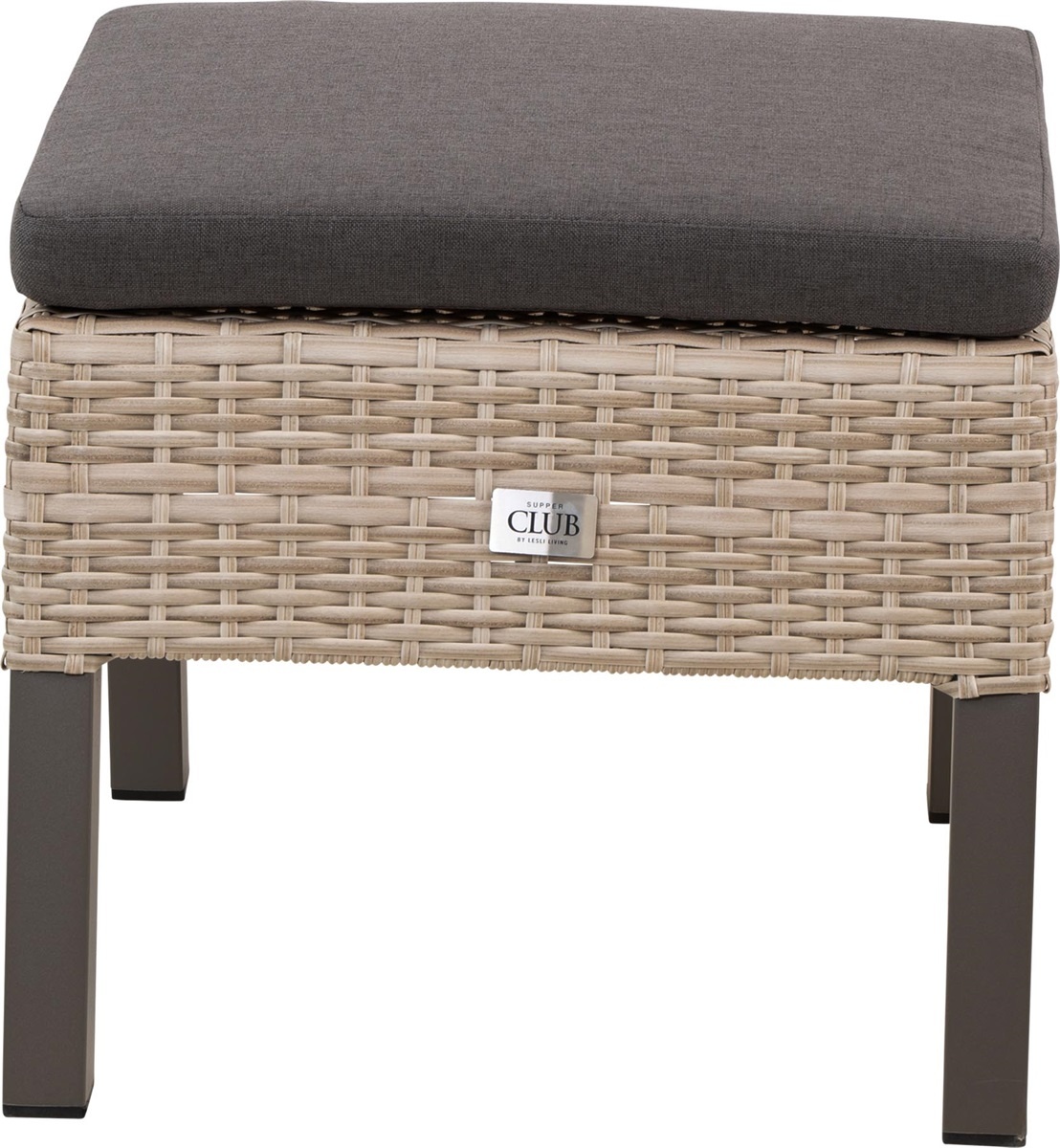 Lesli Living - Voetenbank Treviso - Taupe - 53x54x39cm
