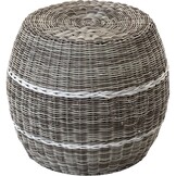 Lesli Living - Poef Laos - Beige - Ø46x40cm