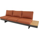 Lesli Living - Loungebank Barbados - Rood - 245x71x70cm