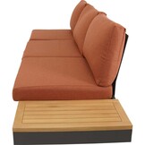 Lesli Living - Loungebank Barbados - Rood - 245x71x70cm