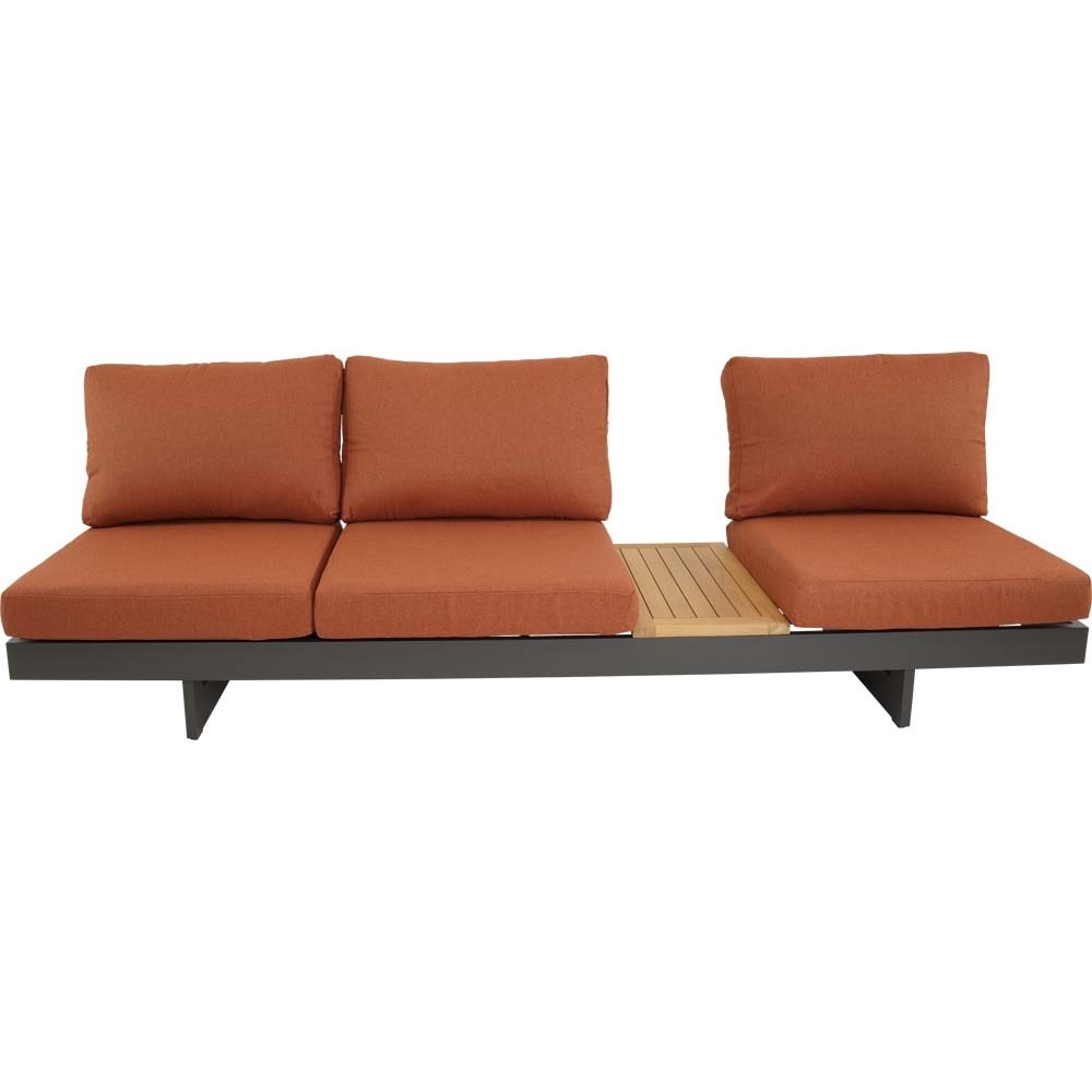 Lesli Living - Loungebank Barbados - Rood - 245x71x70cm