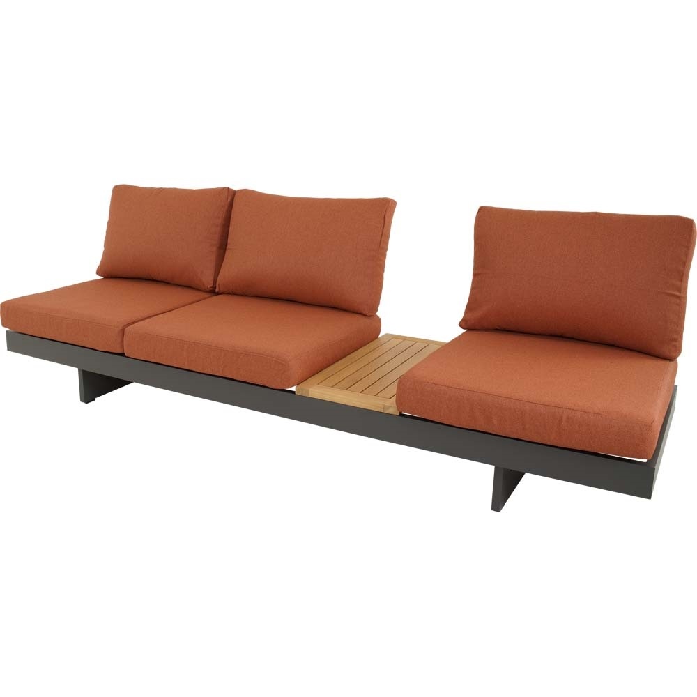 Lesli Living - Loungebank Barbados - Rood - 245x71x70cm