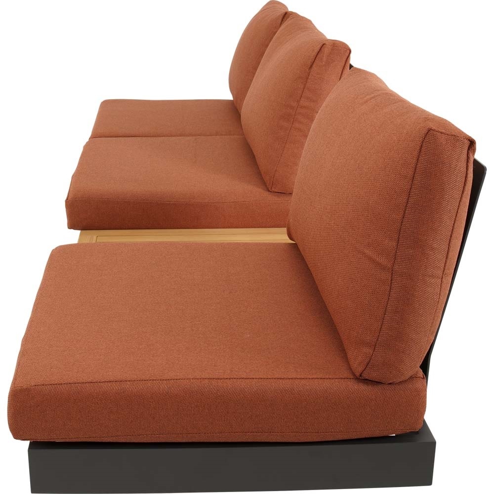 Lesli Living - Loungebank Barbados - Rood - 245x71x70cm