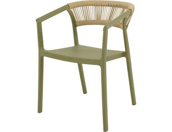 Lesli Living - Bistrostoel Terrasa - Groen - 56x55x74,5cm
