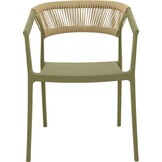 Lesli Living - Bistrostoel Terrasa - Groen - 56x55x74,5cm