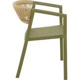 Lesli Living - Bistrostoel Terrasa - Groen - 56x55x74,5cm