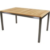 Lesli Living - Tuintafel Marmaris - Zwart - 152x90x76cm