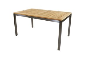 Lesli Living - Tuintafel Marmaris - Zwart - 152x90x76cm