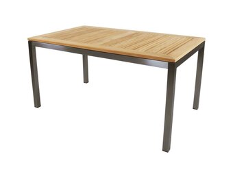 Lesli Living - Tuintafel Marmaris - Zwart - 152x90x76cm