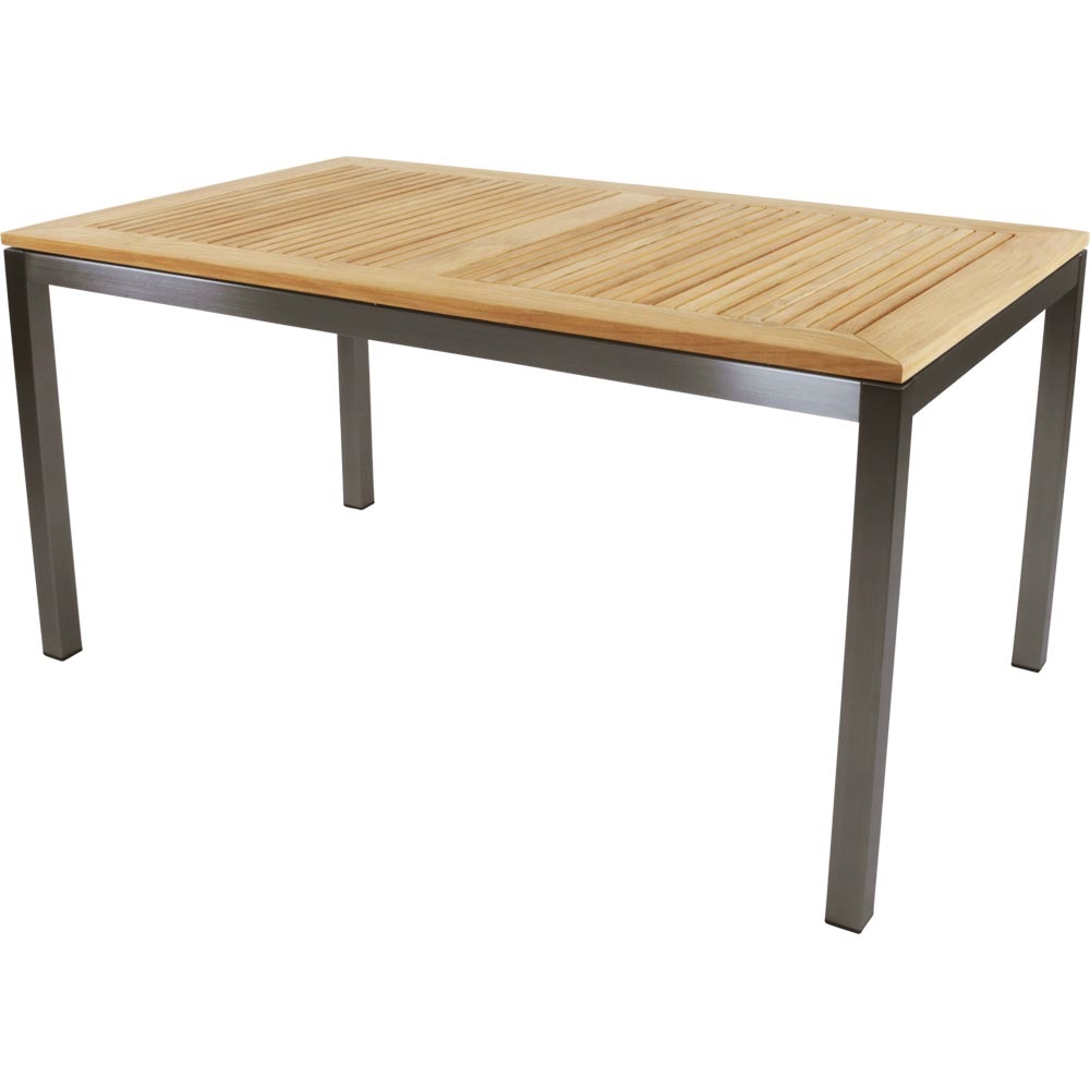 Lesli Living - Tuintafel Marmaris - Zwart - 152x90x76cm