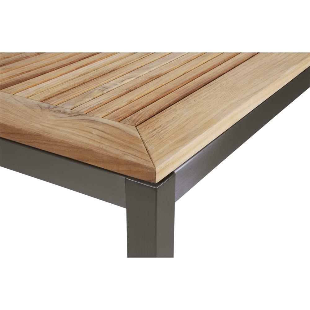 Lesli Living - Tuintafel Marmaris - Zwart - 152x90x76cm