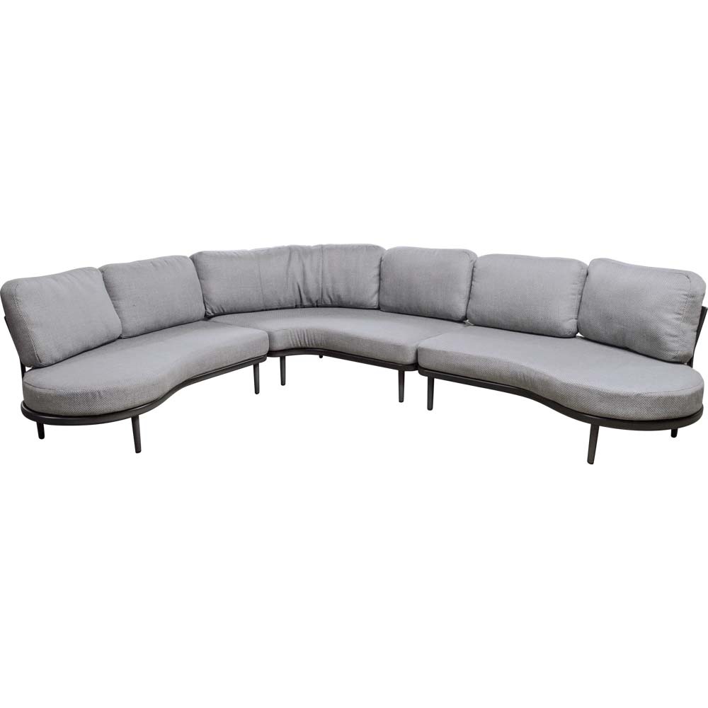 Lesli Living - Loungebank Durban - Antraciet - 172x108x67,5cm