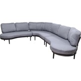 Lesli Living - Loungebank Durban - Antraciet - 172x108x67,5cm