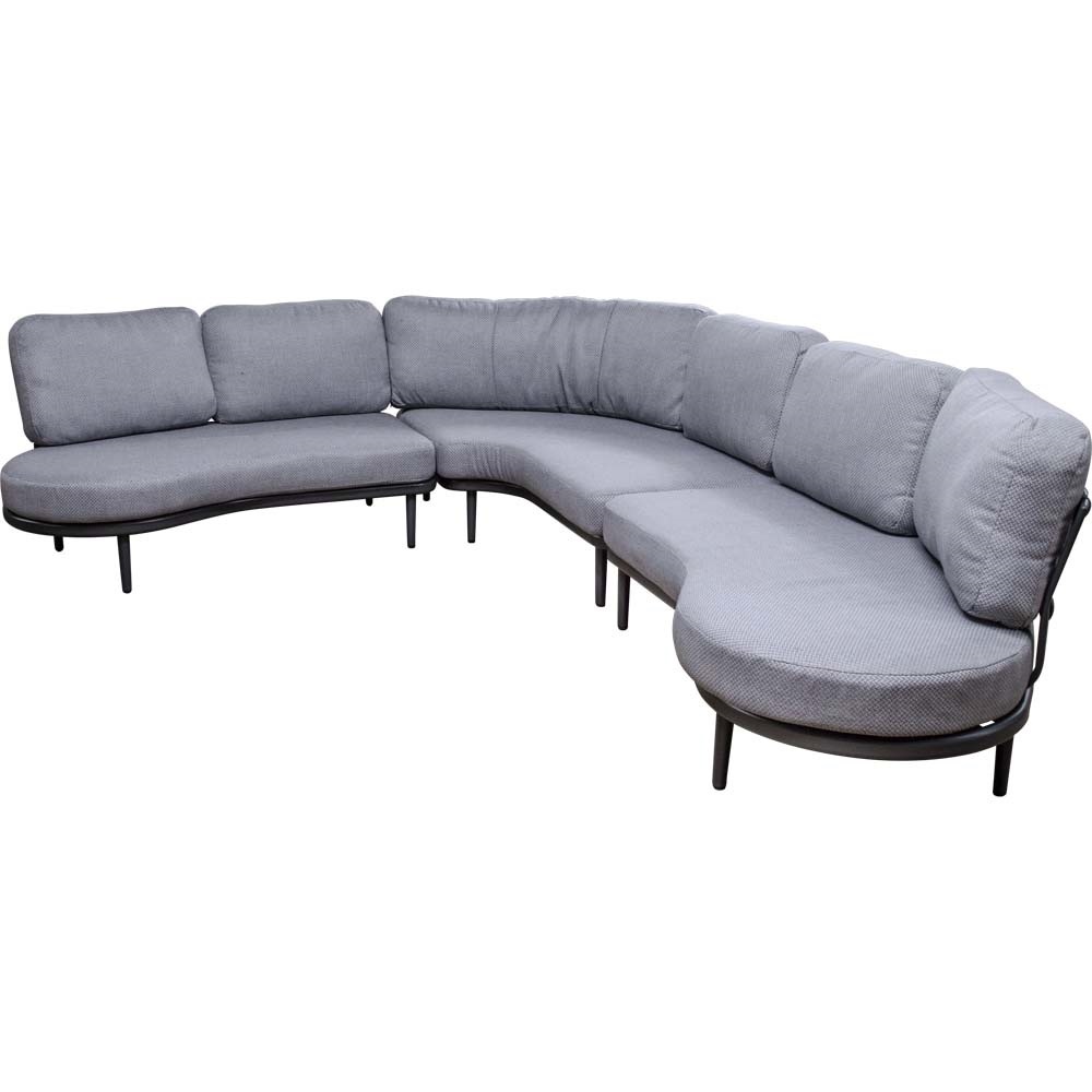 Lesli Living - Loungebank Durban - Antraciet - 172x108x67,5cm