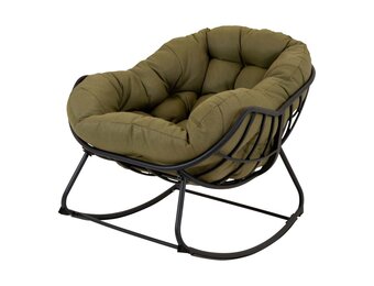 Lesli Living - Bistrostoel Cozy - Groen - 97x117x82cm