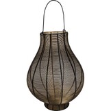 Lesli Living - Lantaarn Livia - Zwart - Ø20x25cm