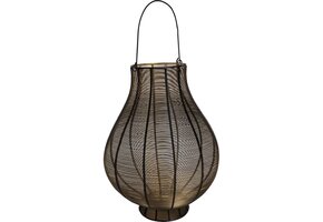 Lesli Living - Lantaarn Livia - Zwart - Ø20x25cm