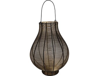 Lesli Living - Lantaarn Livia - Zwart - Ø20x25cm