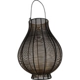 Lesli Living - Lantaarn Livia - Zwart - Ø20x25cm