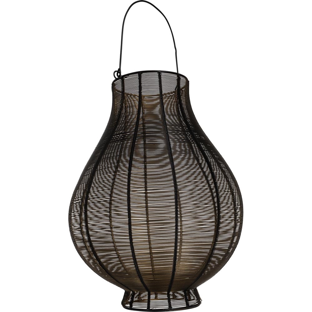 Lesli Living - Lantaarn Livia - Zwart - Ø20x25cm