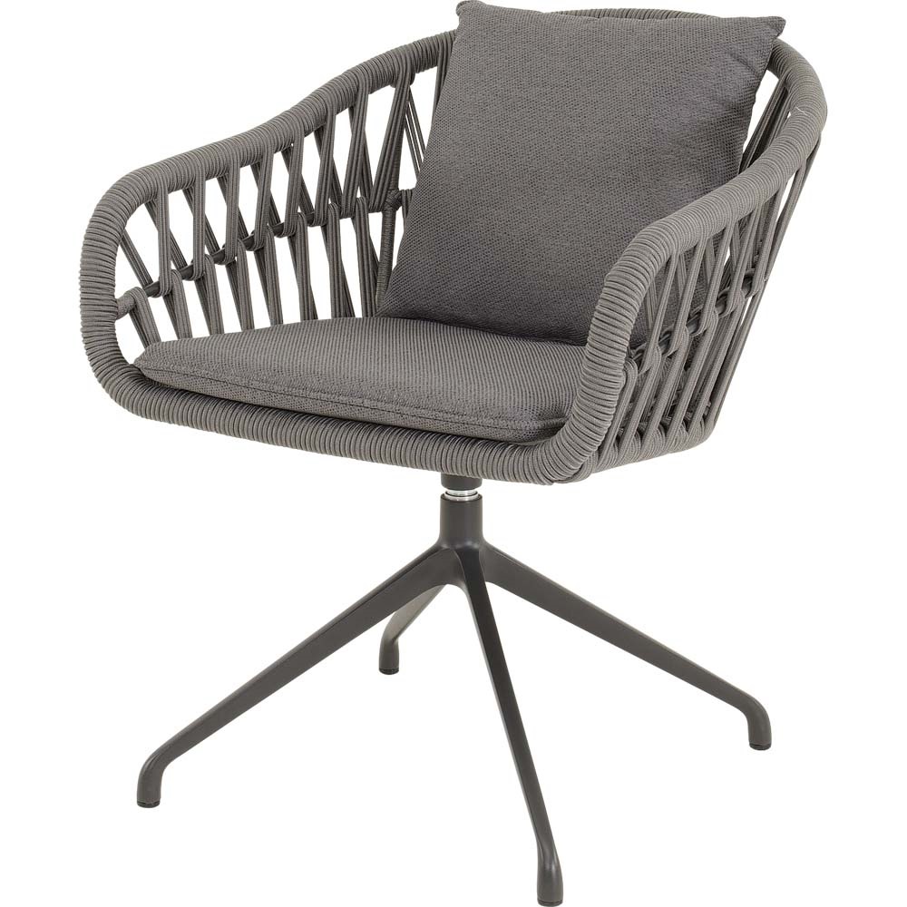 Lesli Living - Bistrostoel Aspetto - Grijs - 61x67x74,5cm