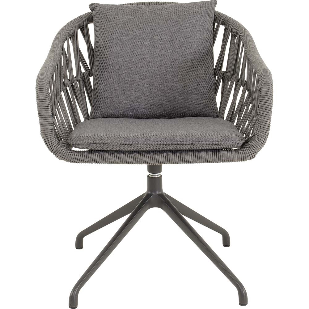 Lesli Living - Bistrostoel Aspetto - Grijs - 61x67x74,5cm