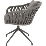 Lesli Living - Bistrostoel Aspetto - Grijs - 61x67x74,5cm