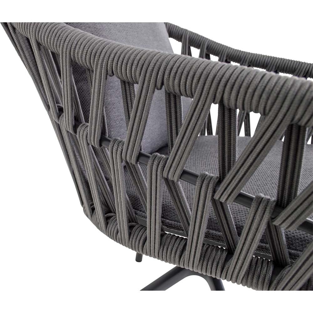 Lesli Living - Bistrostoel Aspetto - Grijs - 61x67x74,5cm