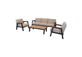 Lesli Living - Loungebank Manu - Antraciet - 207x81x75cm