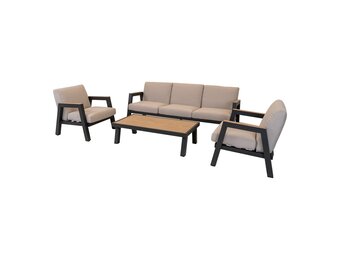 Lesli Living - Loungebank Manu - Antraciet - 207x81x75cm