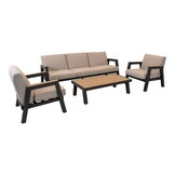 Lesli Living - Loungebank Manu - Antraciet - 207x81x75cm
