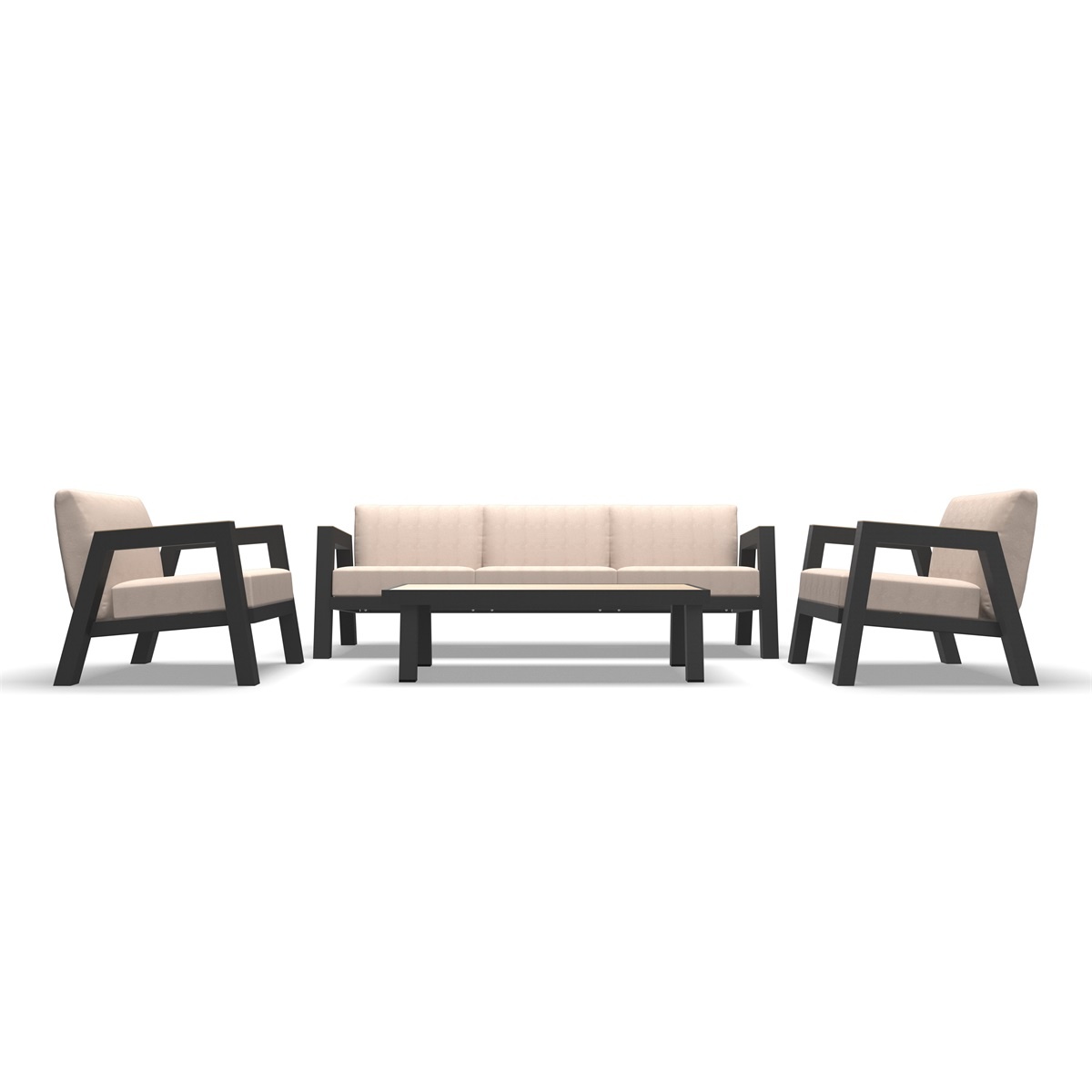 Lesli Living - Loungebank Manu - Antraciet - 207x81x75cm
