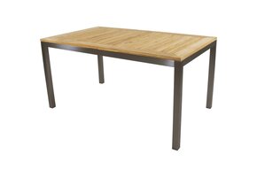 Lesli Living - Tuintafel Marmaris - Zwart - 152∕210x90x76cm