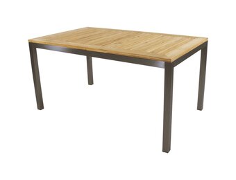 Lesli Living - Tuintafel Marmaris - Zwart - 152∕210x90x76cm