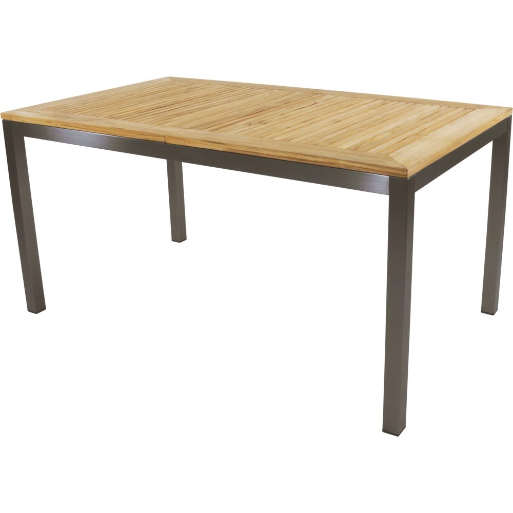 Lesli Living - Tuintafel Marmaris - Zwart - 152∕210x90x76cm