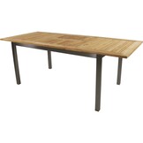 Lesli Living - Tuintafel Marmaris - Zwart - 152∕210x90x76cm
