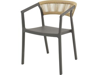 Lesli Living - Bistrostoel Terrasa - Antraciet - 56x55x74,5cm