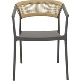 Lesli Living - Bistrostoel Terrasa - Antraciet - 56x55x74,5cm