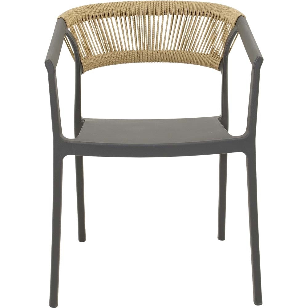 Lesli Living - Bistrostoel Terrasa - Antraciet - 56x55x74,5cm