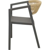 Lesli Living - Bistrostoel Terrasa - Antraciet - 56x55x74,5cm