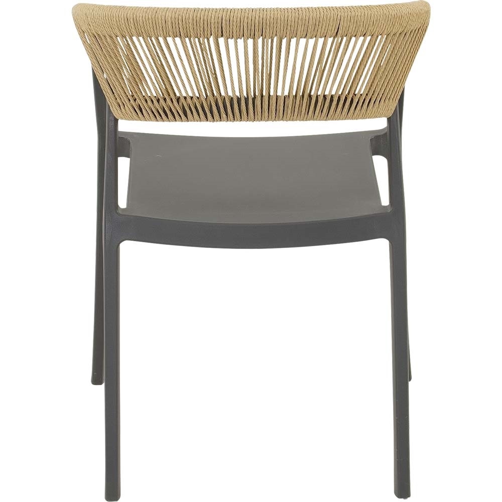 Lesli Living - Bistrostoel Terrasa - Antraciet - 56x55x74,5cm