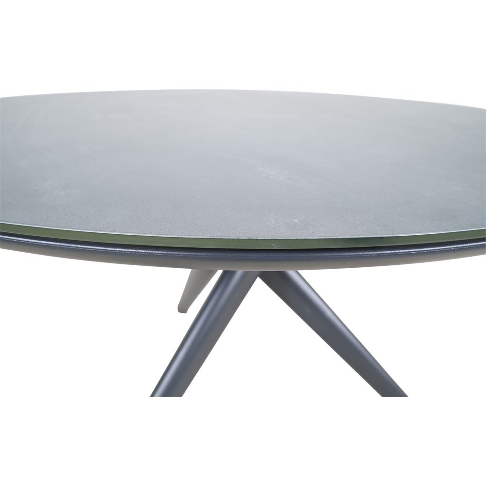Lesli Living - Tuintafel Mojito - Antraciet - Ø120x74cm