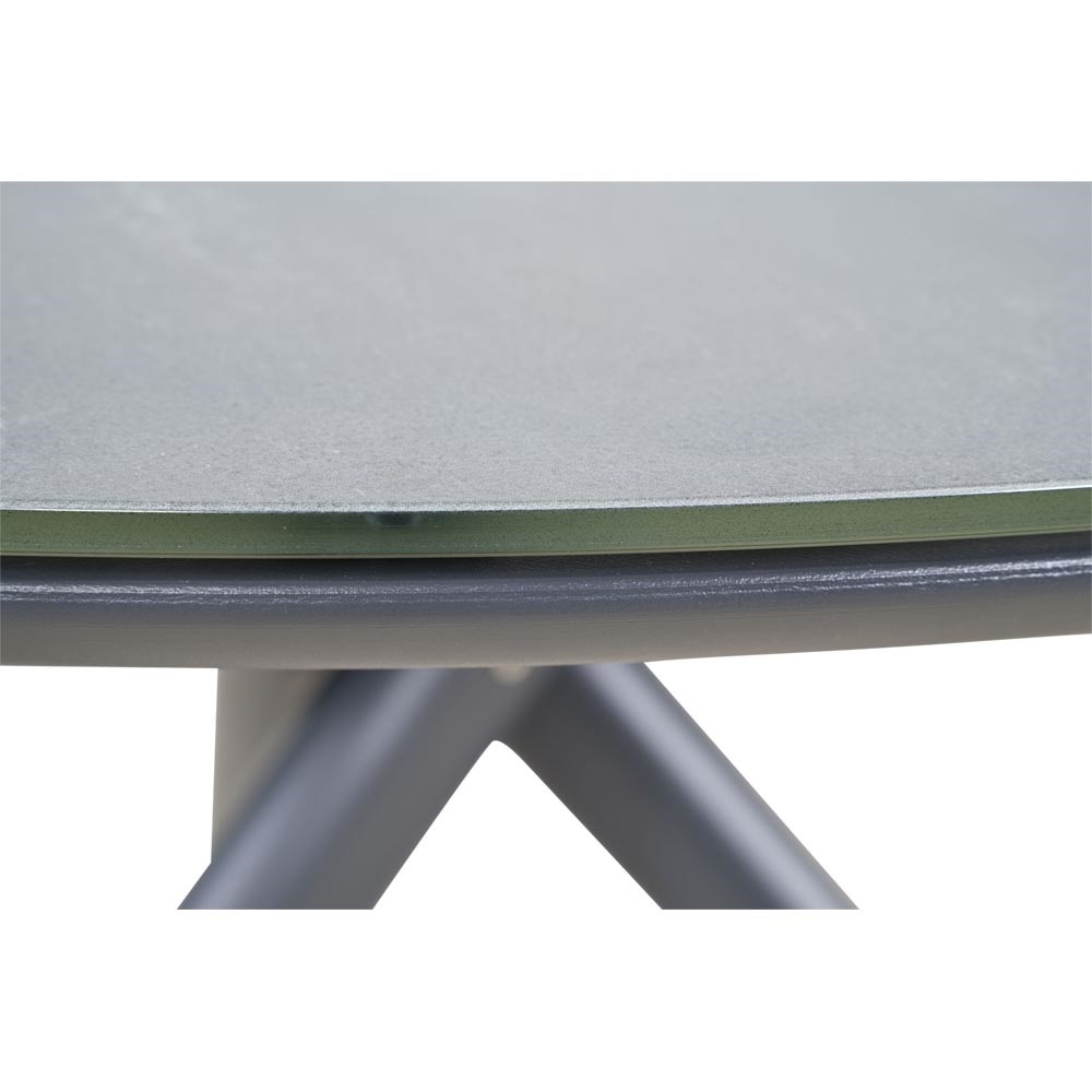 Lesli Living - Tuintafel Mojito - Antraciet - Ø120x74cm