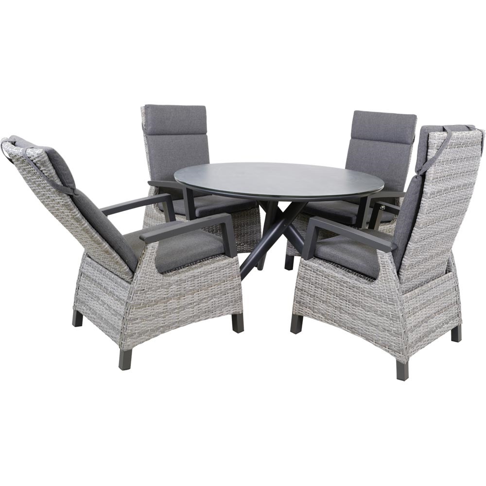 Lesli Living - Tuintafel Mojito - Antraciet - Ø120x74cm